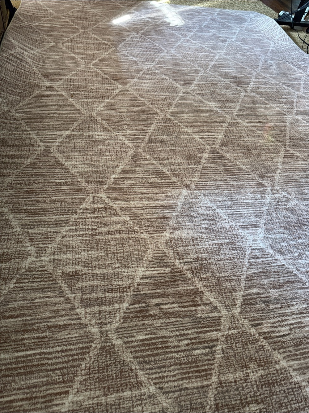 Neutral Geometric Area Rug - washable 5x7 nonslip new